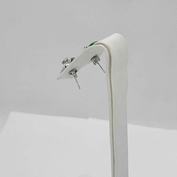 NEW Round Jade earrings - Picture 2 of 4